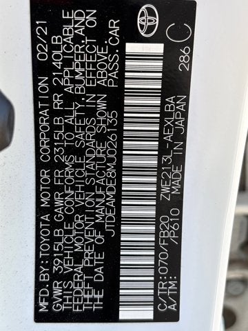 2021 Toyota Corolla Hybrid LE