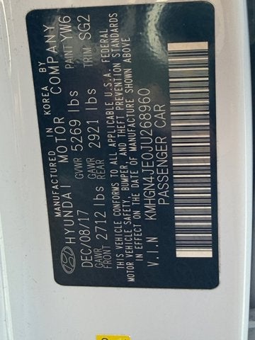 2018 Genesis G80 3.8L