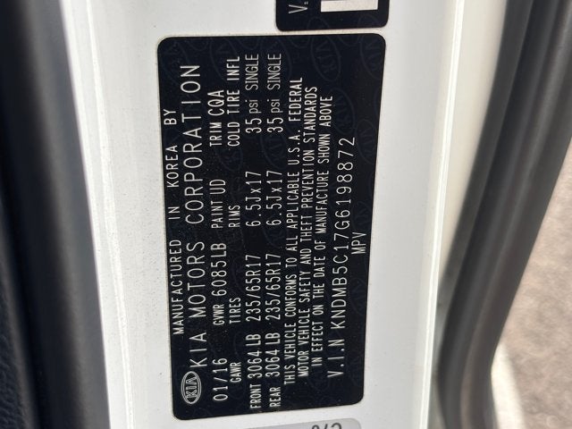 2016 Kia Sedona LX