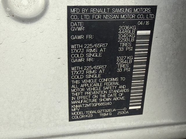 2016 Nissan Rogue SV