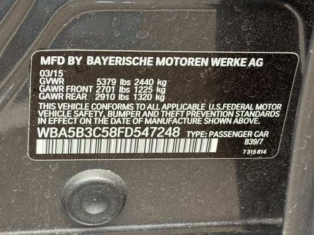 2015 BMW 5 Series 535i xDrive