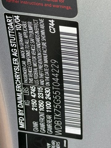 2005 Mercedes-Benz CLK-Class 5.0L