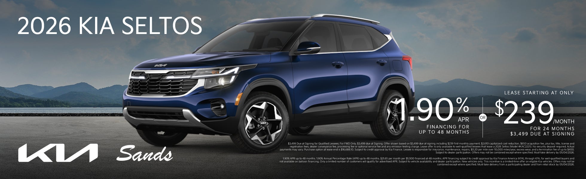 2026 Kia Seltos Finance & Lease Offer
