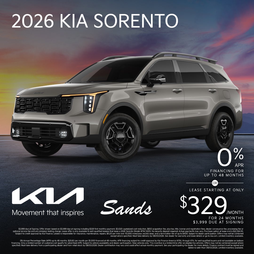 2026 Kia Sorento APR/Lease Offer