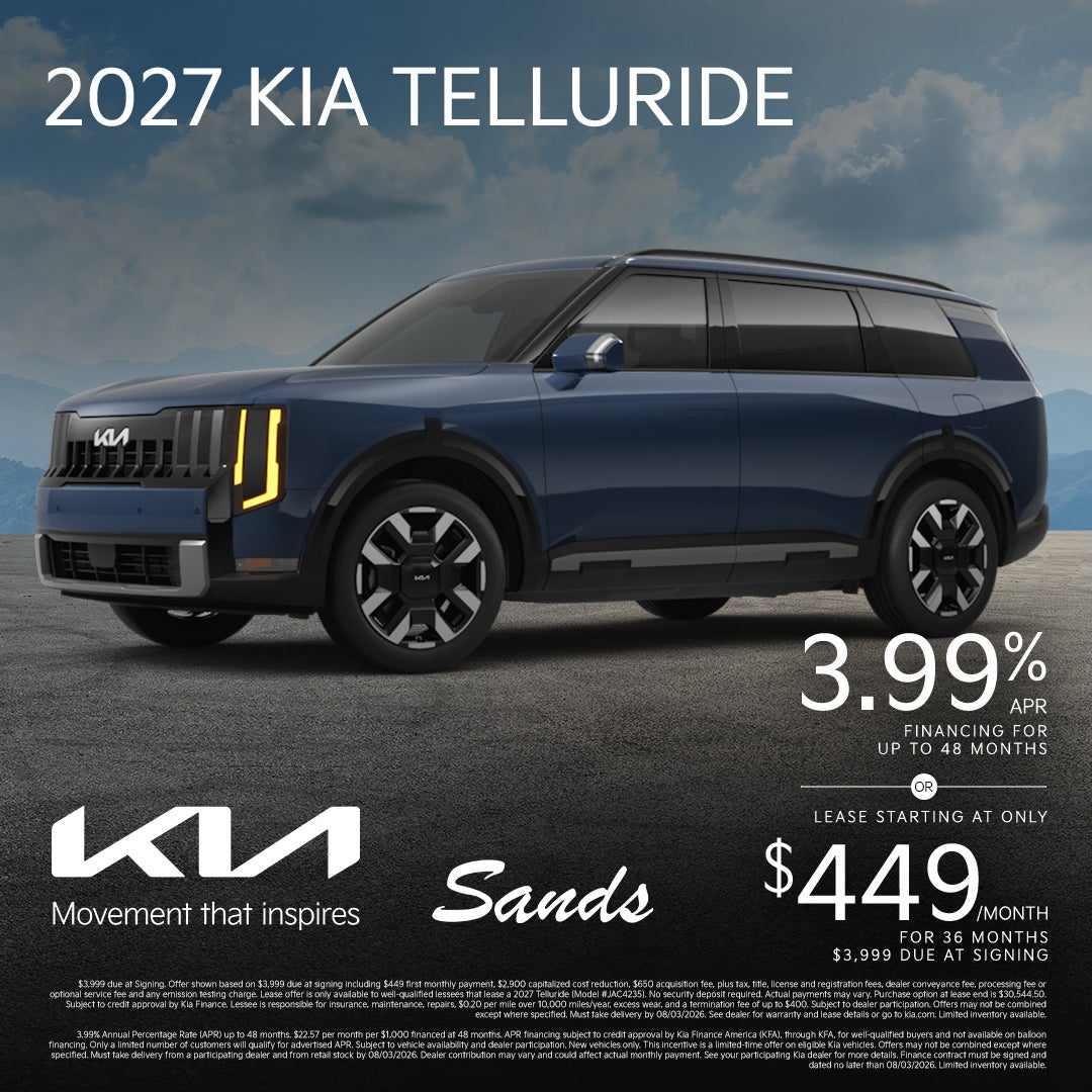 2027 Kia Telluride APR/Lease Offer